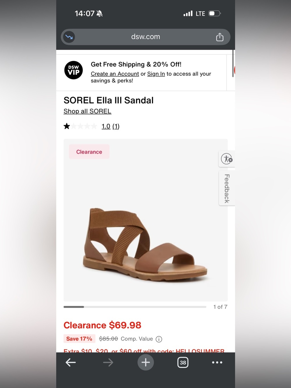 Sorel Ella III Sandals